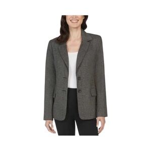 Matty M Ladies Classic Charcoal Dark Gray Classic Blazer NWT Size XXL